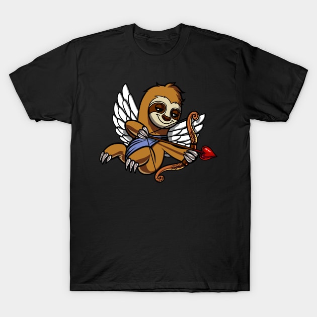 Sloth Cupid T-Shirt by underheaven